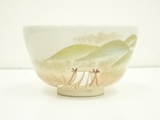 道具 ] - 道具 京焼 弘艸造 色絵白妙茶碗（共箱） | ネット